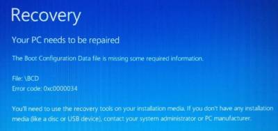Fehler 0xc0000034 Fehler 0xc0000034